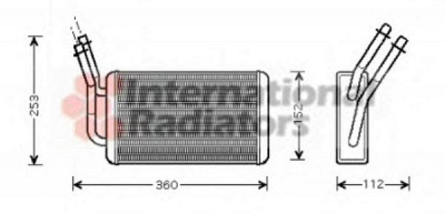 VAN WEZEL 18006316 -  Теплообменник, отопление салона